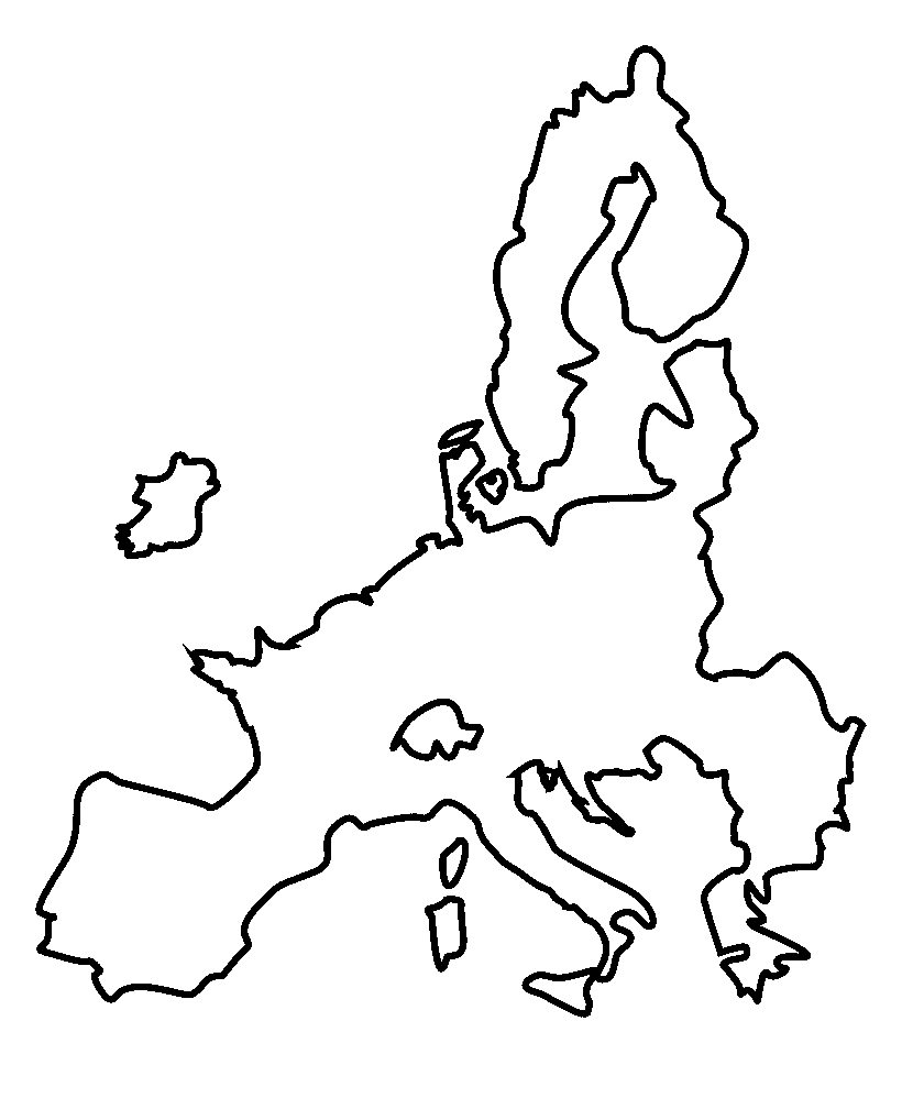 Kolorowanka Mapa Unii Europejskiej Maluchy Pl